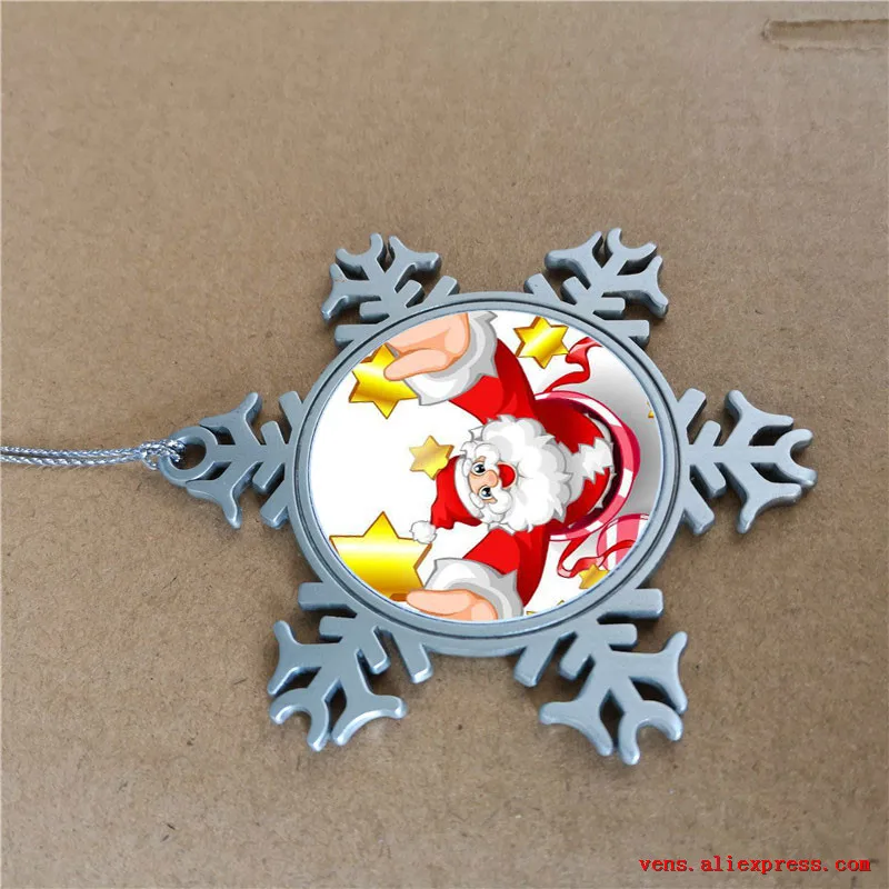 sublimation snowflake blank christmas pendant ornaments with rope hot transfer printing diy consumables  100pieces/lot