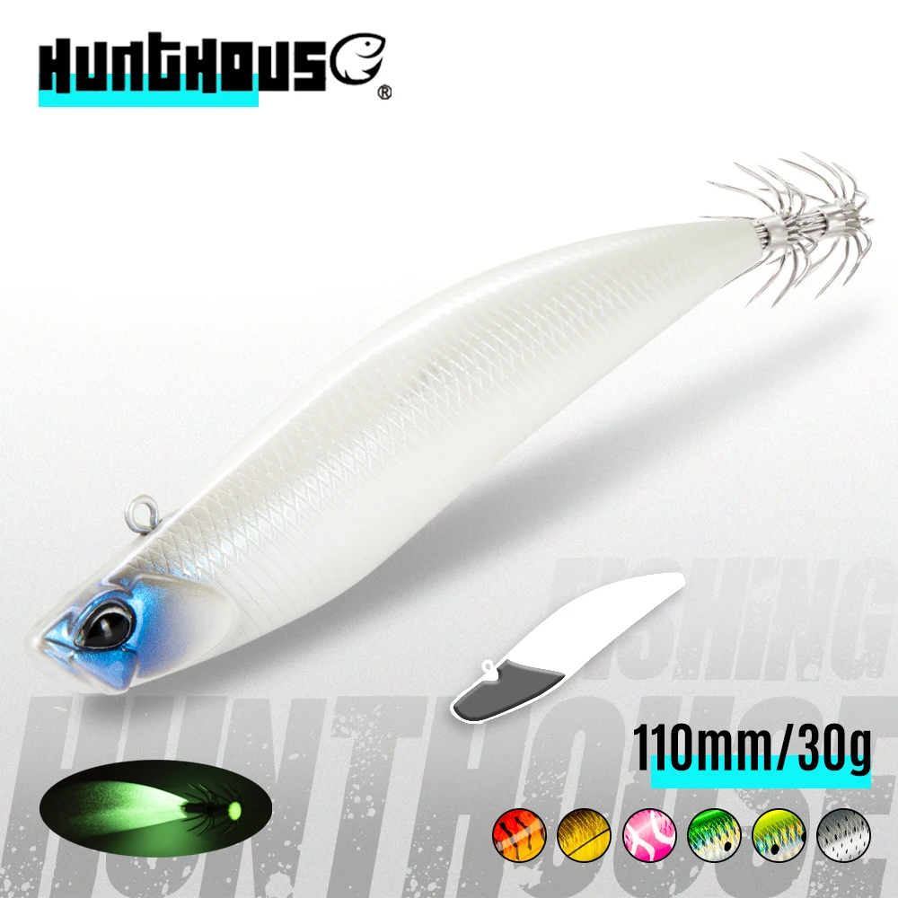 

Hunthouse D-squid Squid Jig 110mm 26.7g Jigging Lure Pencil Sinking Egi Suqid Leurre Tip-run Hook Fishing Bait For Turlutte