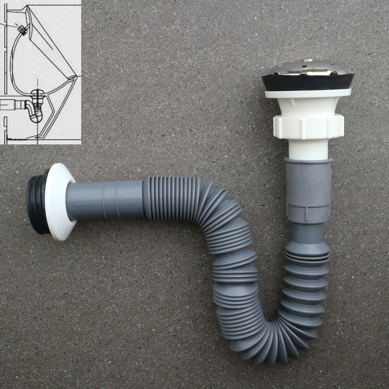 Wall row Urinal Flush Deodorant Drain Pipe Urinals Drains Outlet Pipe Plastic flexible tube P bend Accessories