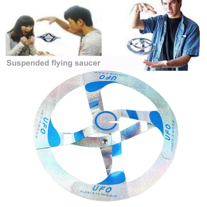 UFO Floating Fly Magic tricks Mystery Mid Air Fly Saucer Diy UFO magic Props Outdoor Kids Funny Toy Gift  Close Up Stage Magic