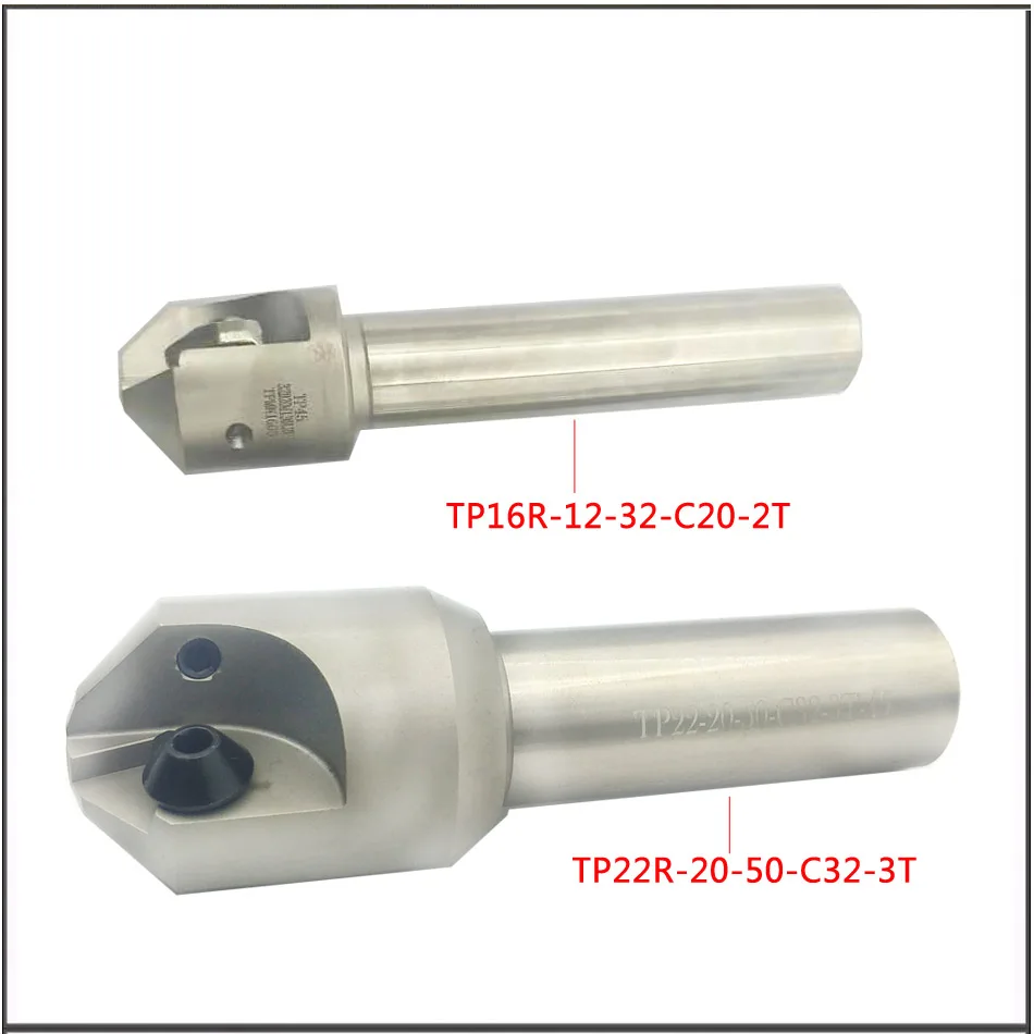 TP16R-12-32-C20-2T  TP22R-20-50-C32-3T 45 degree CNC Internal and external  chamfer end mill Multi-function chamfering knife