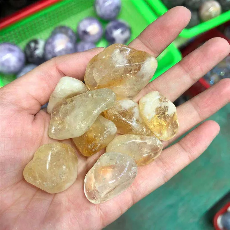 

New Arrivals Polished Crystals Healing Stones Natural Quartz Crystal Citrine Bulk Tumbled Stones For Home Decoration