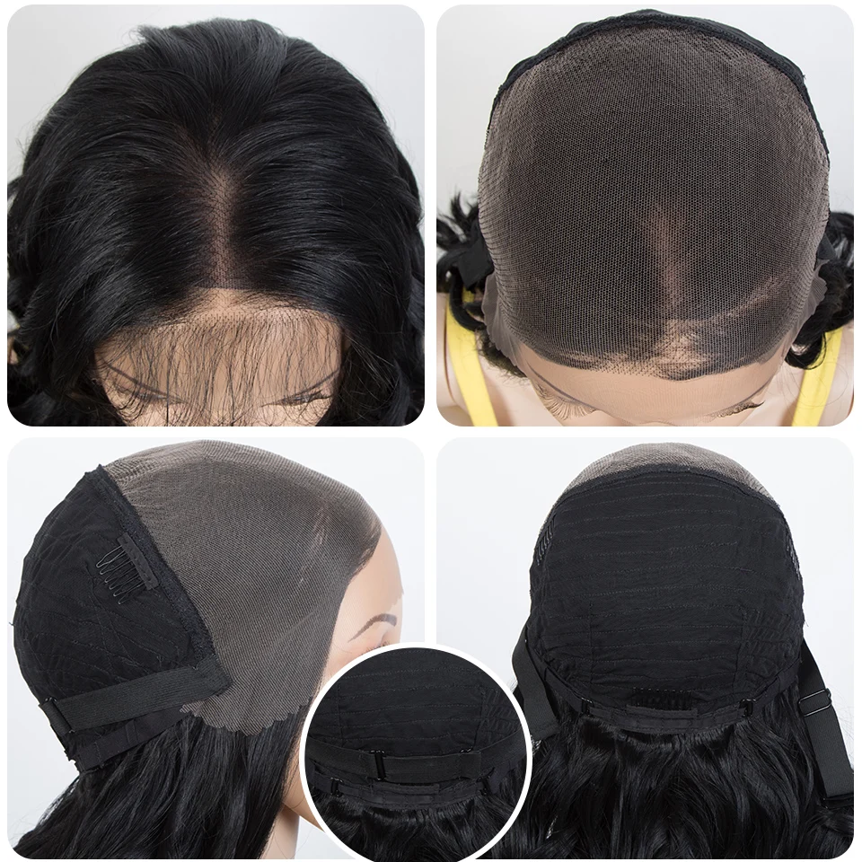 Wig sintetis renda depan 13x7 mulia Wig pirang ombre panjang 12 inci sintetis untuk wanita Wig depan Ombre renda sintetis renda depan