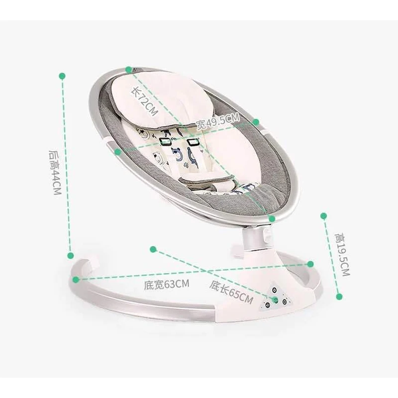 0〜36か月の赤ちゃん用の電気ベビーベッド,ベビーベッド付きBluetooth椅子,電気スイング