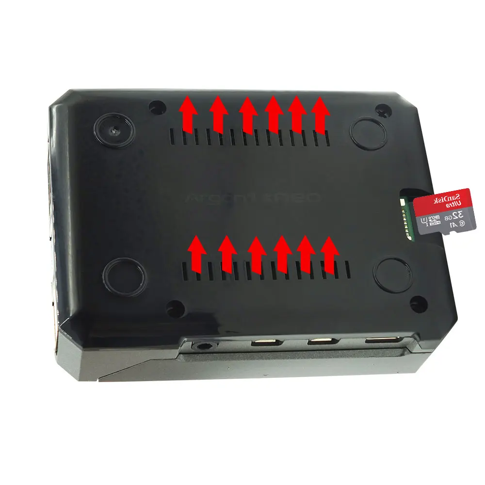 Argon NEO Raspberry Pi 4 Case Aluminum Metal Shell Sliding Magnetic Cover Passive Cooling Silicon Heat Sink for RPi Model 4B