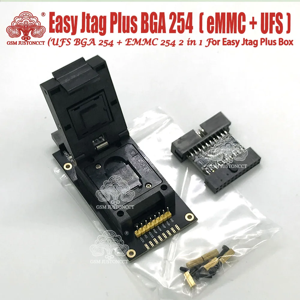 Latest Original UFS BGA 254 eMMC 254 Socket Adapter, Easy Jtag Plus Box, 2 in 1, Z3X