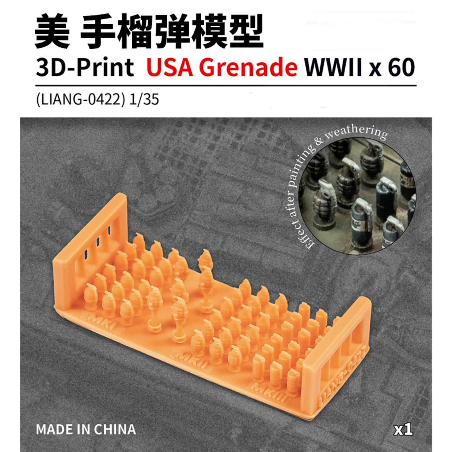 1/35 Tank Scene  Model With 3D　Print Grenade Car Tank Scene Making Hobby Accessories