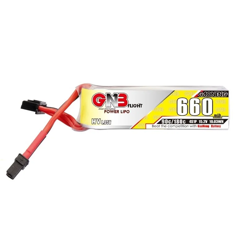 1-10pcs GAONENG GNB 4S 660mAh 15.2V 90C/180C HV Lipo Bateria com plugue XT30U-F para Beta85X Whoop Quadcopter FPV RC Racing Drone