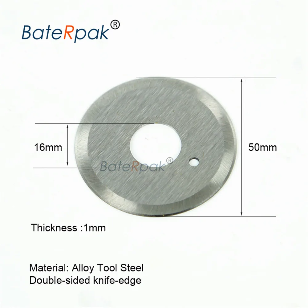 Lama per macchina da taglio in pelle BateRpak 50x16x1.0MM, portarotolo in plastica, lama rotonda per affettatrice in pelle conciata al vegetale