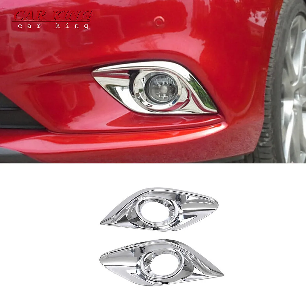 

ABS Plastic Glossy Car styling Accessories 2pcs For Mazda 6 Atenza 2013 2014 2015 2016 2017 2018 FRONT FOG LIGHT LAMP COVER TRIM