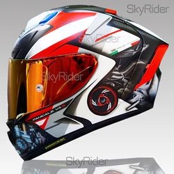 Full Face Motorcycle helmet X14 white du Riding Motocross Racing Motobike Helmet Casco De Motocicleta
