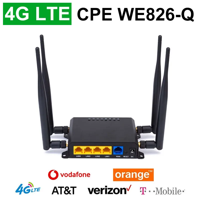 WE826-Q 4G LTE WiFi router Mobile WiFi Internet VPN 4G Router with Modem built-in watchdog  For PC Laptop Mobile Phone