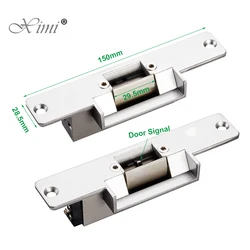 DC12V Stainless Steel Electric Strike Lock With Door Signal YS-130 Fail-Secure Fail-Safe Access Control System Narrow Door Lock