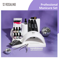 ROSALIND Gel Nail Polish Manicure Set with UV LED Lamp Dryer Semi Permanent Nail Polish Gel Arts Varnish Nail Tools Gel Kit