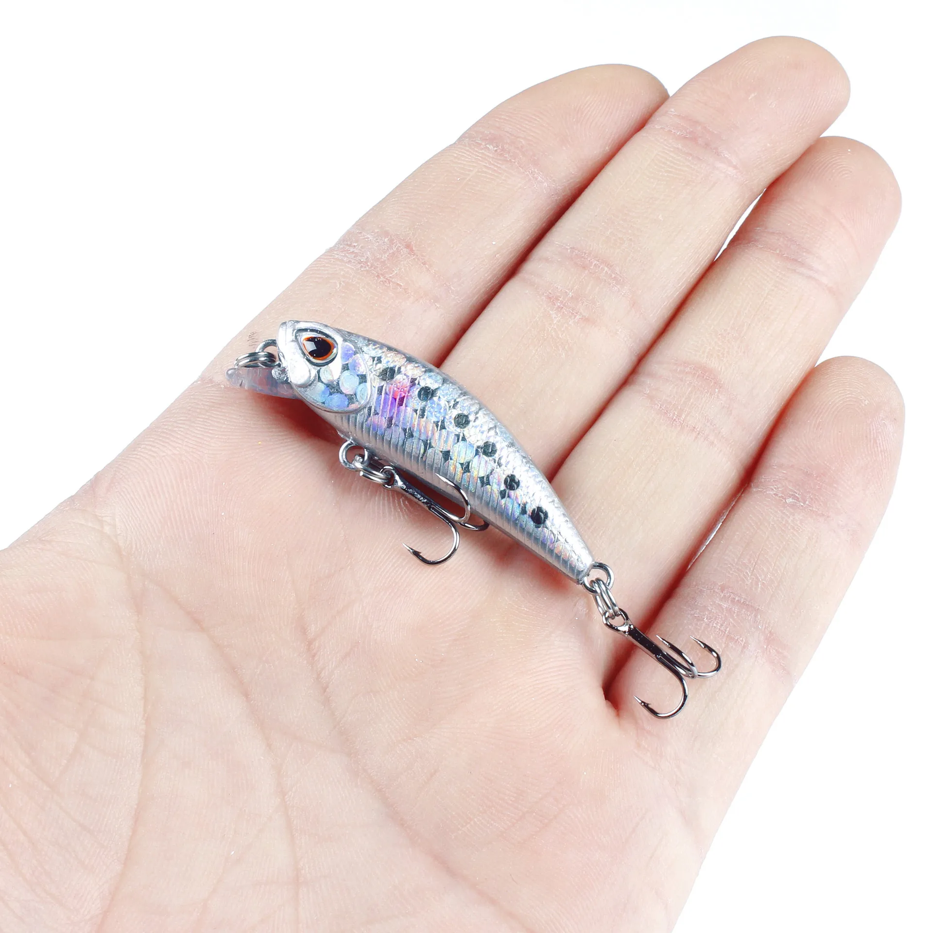 1pcs Mini Minnow Fishing Lures Wobblers 4.5cm 3.5g Sinking Artificial Plastic Hard Bait Crankbait Jerkbait Pesca Bass Tackle