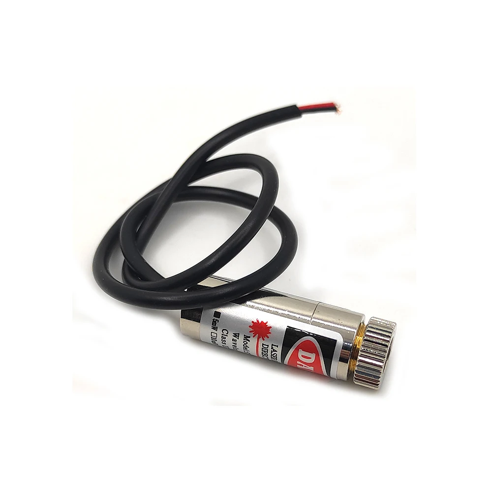 With Shielded Wire Adjustable Focusable 650nm 5mW 12x35mm 3-5V Red DOT / Line / Cross Laser Module Industrial 12mm LED LD Module