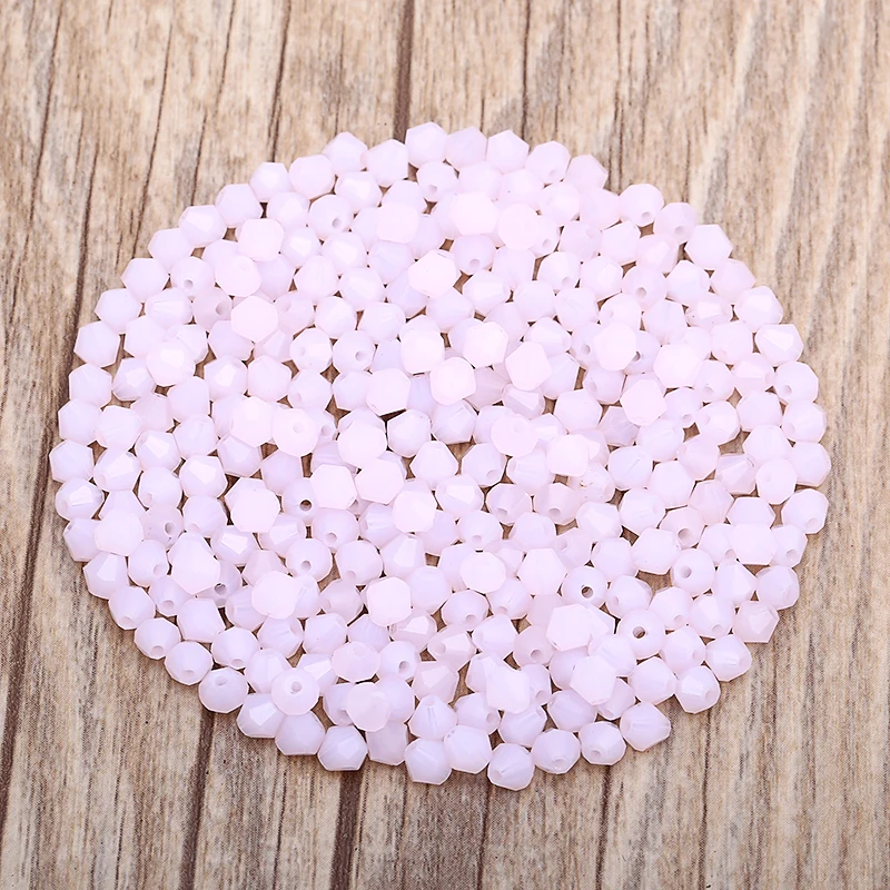 Light Pink 100pc 4mm Austria Crystal Bicone Beads 5301 Loose Spacer Bead DIY Jewelry Making S-4