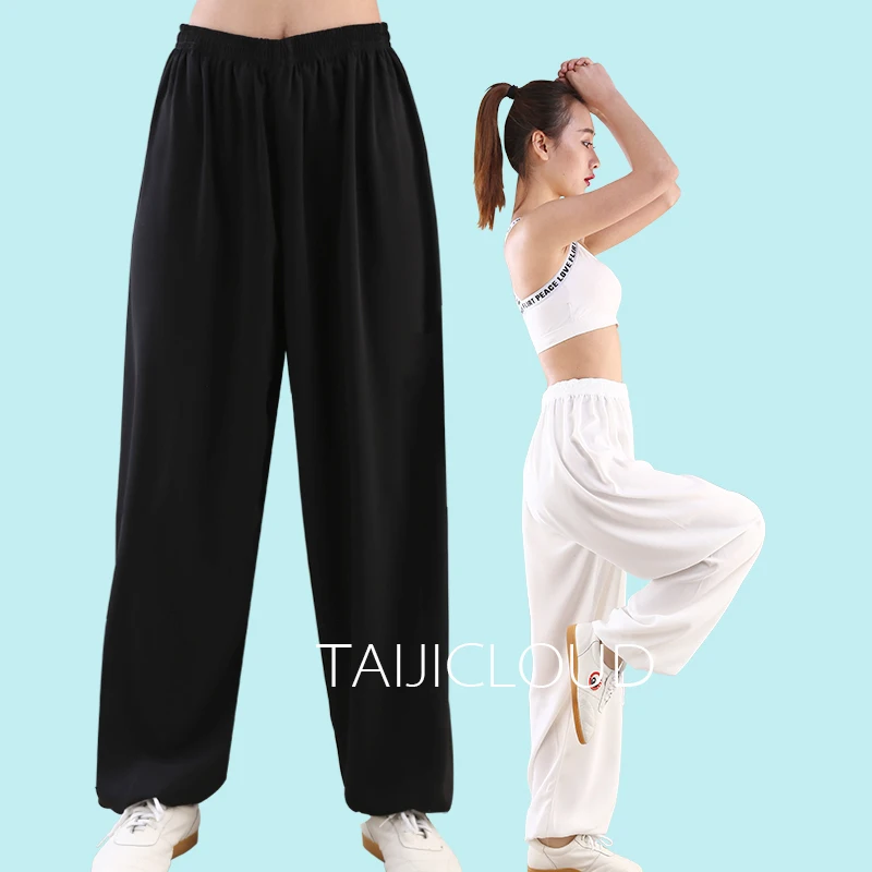 Cotton and Silk Tai Chi Pants, Kung Fu, Martial Arts Clothing, Morning Exercise Home Lantern, Spring and Autumn