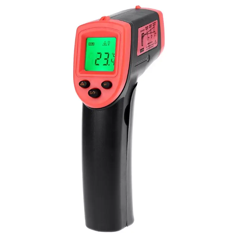 -50~600℃ -58~1122℉Digital Thermometer Pyrometer ℃/℉ High Temperature Meter HW600 Non-Contact Infrared IR Laser-Point Thermometer