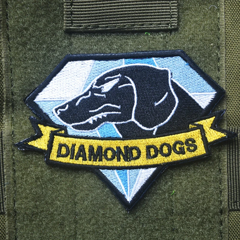 Metal Gear Solid MGS 5 Diamond Dog Army Special Force Group Ghost Embroidered OUTER HEAVEN Patch Stripes naklejka FOX HOUND patch — zdjęcie 7