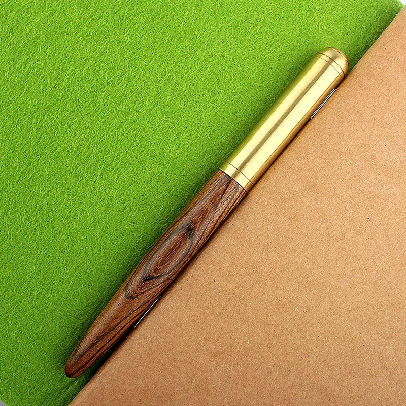 luxury quality brand school brass pen brown red black wood Rollerball Pen Business Stationery Office Supplies ink ball pen