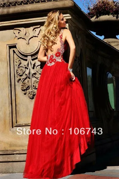 2018 new design red flowers vestido de noiva sexy backless Elegant beaded party prom evening gown Mother of the Bride Dresses