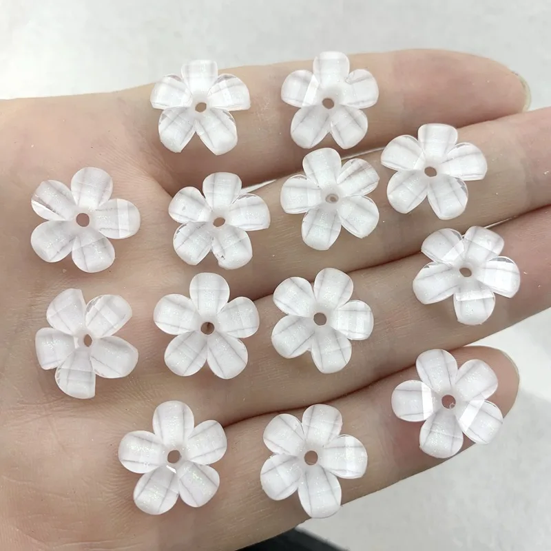 30pcs 16mm Resin Flowers Rhinestones  DIY Jewelry/ Craft Decoration(1 hole) -0T330