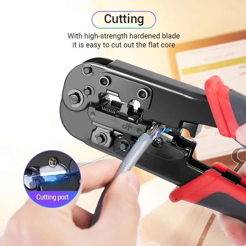 Vention RJ45 Crimping Tool Network Cable Crimper Cutting Tools Kits Crimping Stripper Punch Down RJ45 RJ12 RJ11 Ethernet Cable