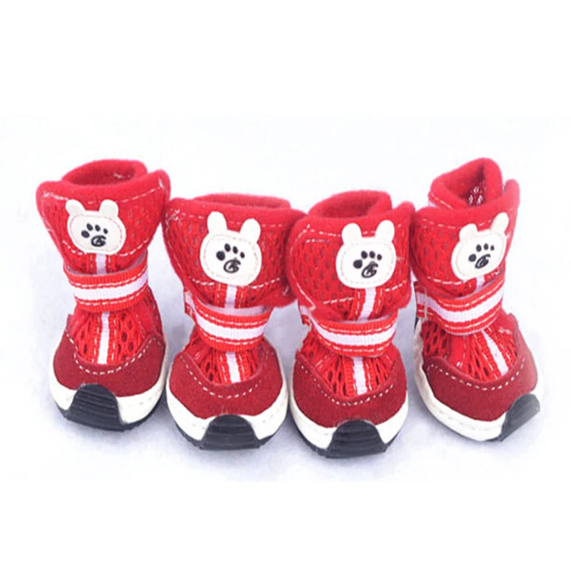 Cat Dog Shoes Cozy Cute Breathable Shoes Small Dog FashionPuppy Red Fashion Boots Breathable Shoes Pet Supplies