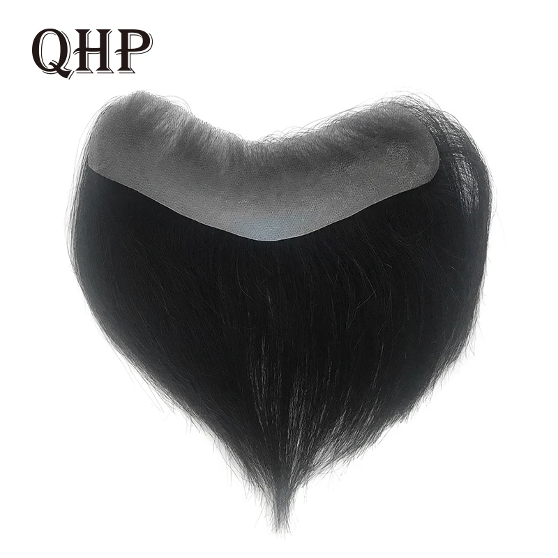 Men Toupee Front Hairine 100% Human Hair Replacement System  Natural Men\'s Capillary Prothesis Invisible Wig Man 6\