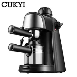 CUKYI 240ml Semi-Automatic Steam Type Espresso Coffee Machine Pressure relief Protection Pause Function Coffee milk foam Maker