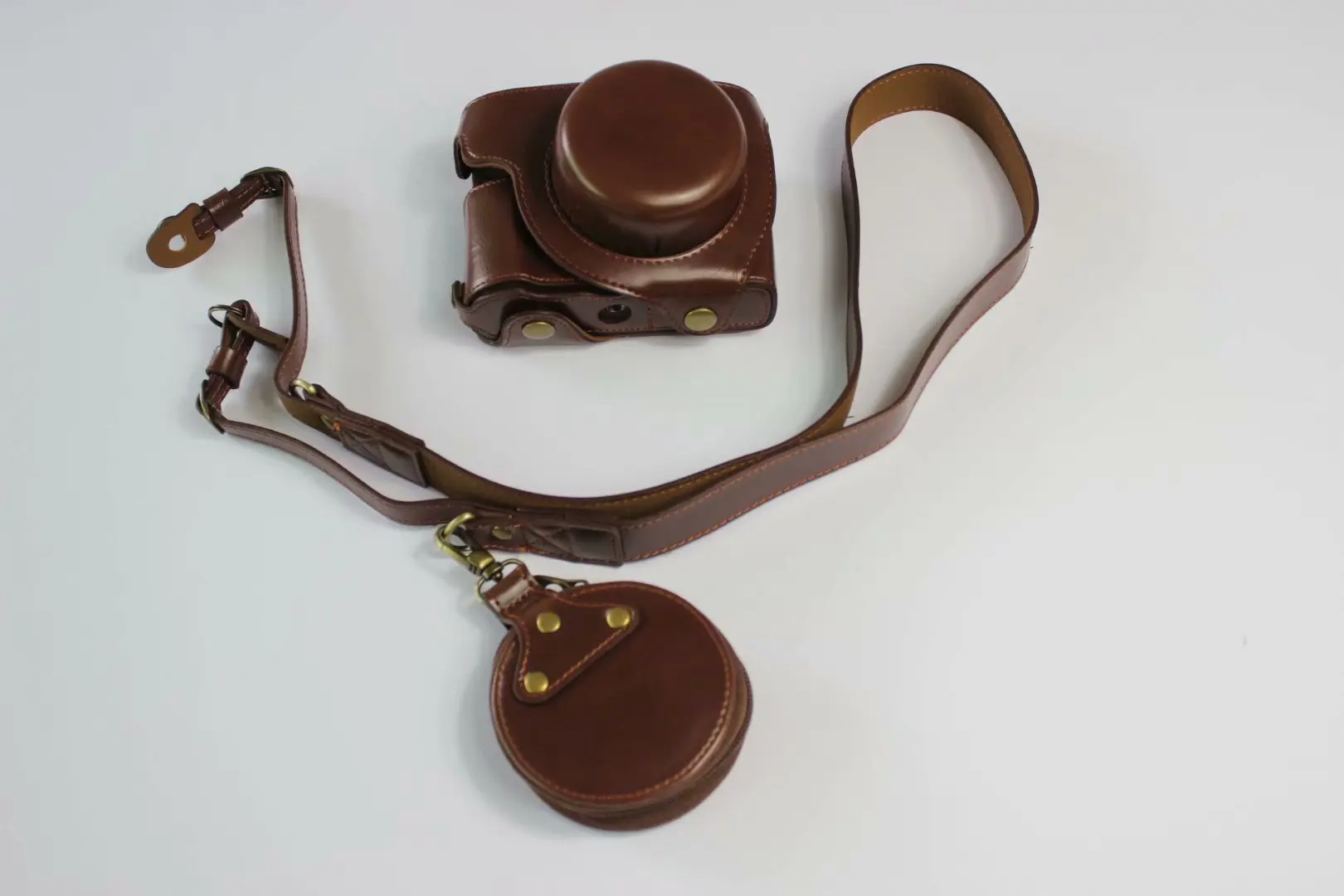 고급 PU 가죽 카메라 케이스 가방 커버, 파나소닉 DMC-LX100 LX100 LX100 II DC-LX100 II, 스트랩 포함 카메라 가방