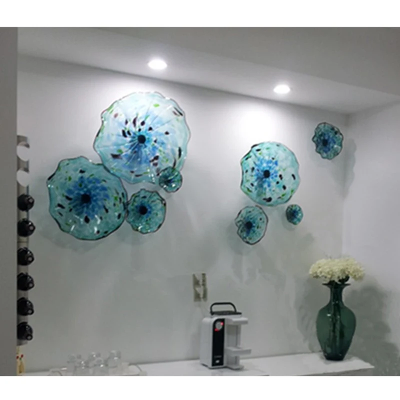 Interior Design Wall Art Hand Blown Glass Wall Plate Murano Glass Wall Sconce for Living Room