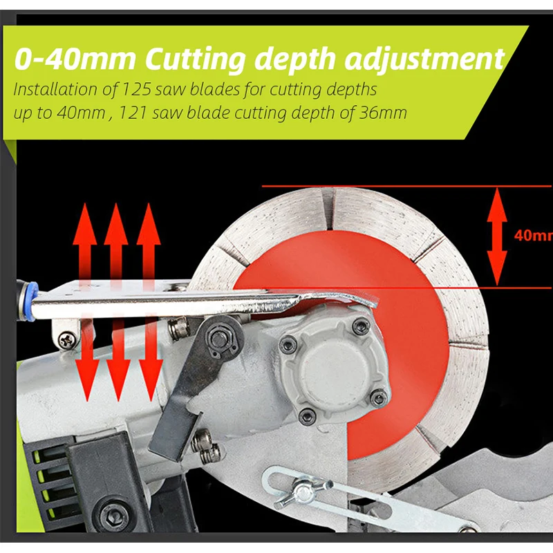 Imagem -03 - Elétrica Parede Chaser Groove Slotting Machine Tijolo Parede Corte Máquina Aço Concreto Cortador Circular Saw Ferramenta Elétrica 4000w 220v