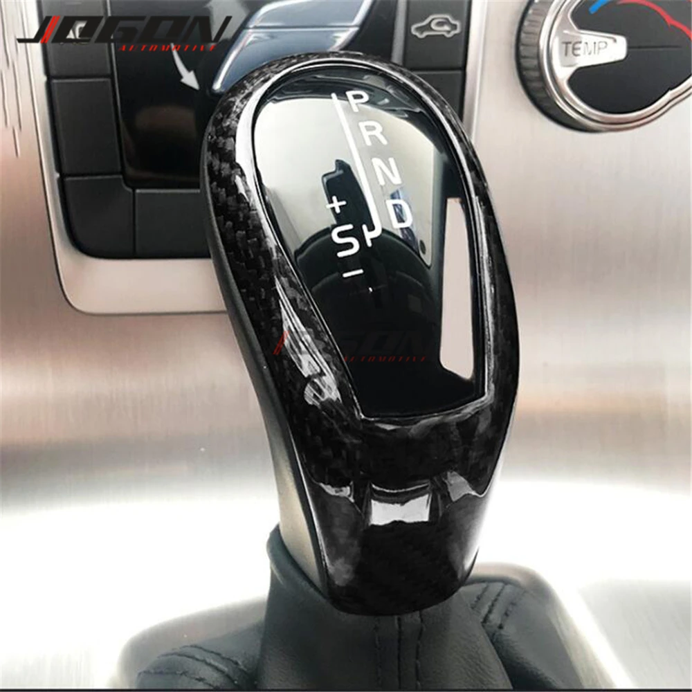 Carbon Fiber Front Centre Console Gear Shift Knob Head Cover Trim Sticker For Volvo XC60 XC90 S60 V60 S90 V90 S80L V40