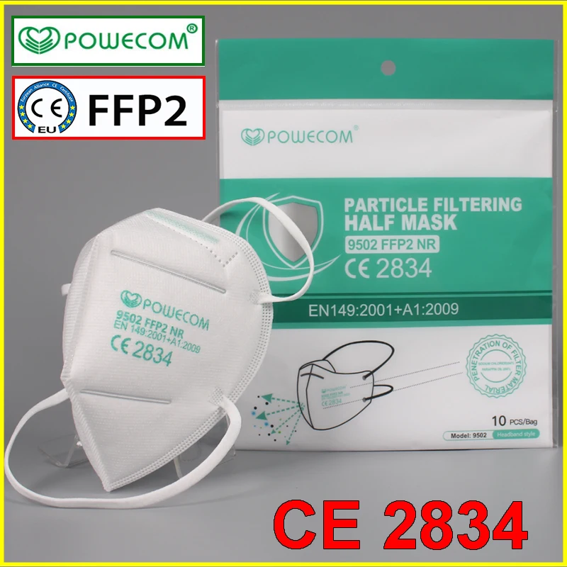 

FFP2 Headband Style Mask Anti-Dust Breathable Protective Mouth Mask Muffle Face Cover CE Certification Anti-Fake QR