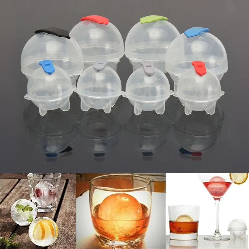 

4pcs/Set Round Ice Brick Cube Ball Maker Sphere Molds for Whisky Party Cocktails