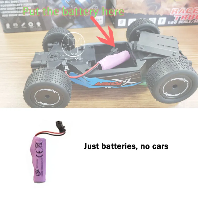 JMU Toys RC samochód do akumulatora 500mah 3.7V do samochodu RC z diodami Led 2.4G pilot radiowy