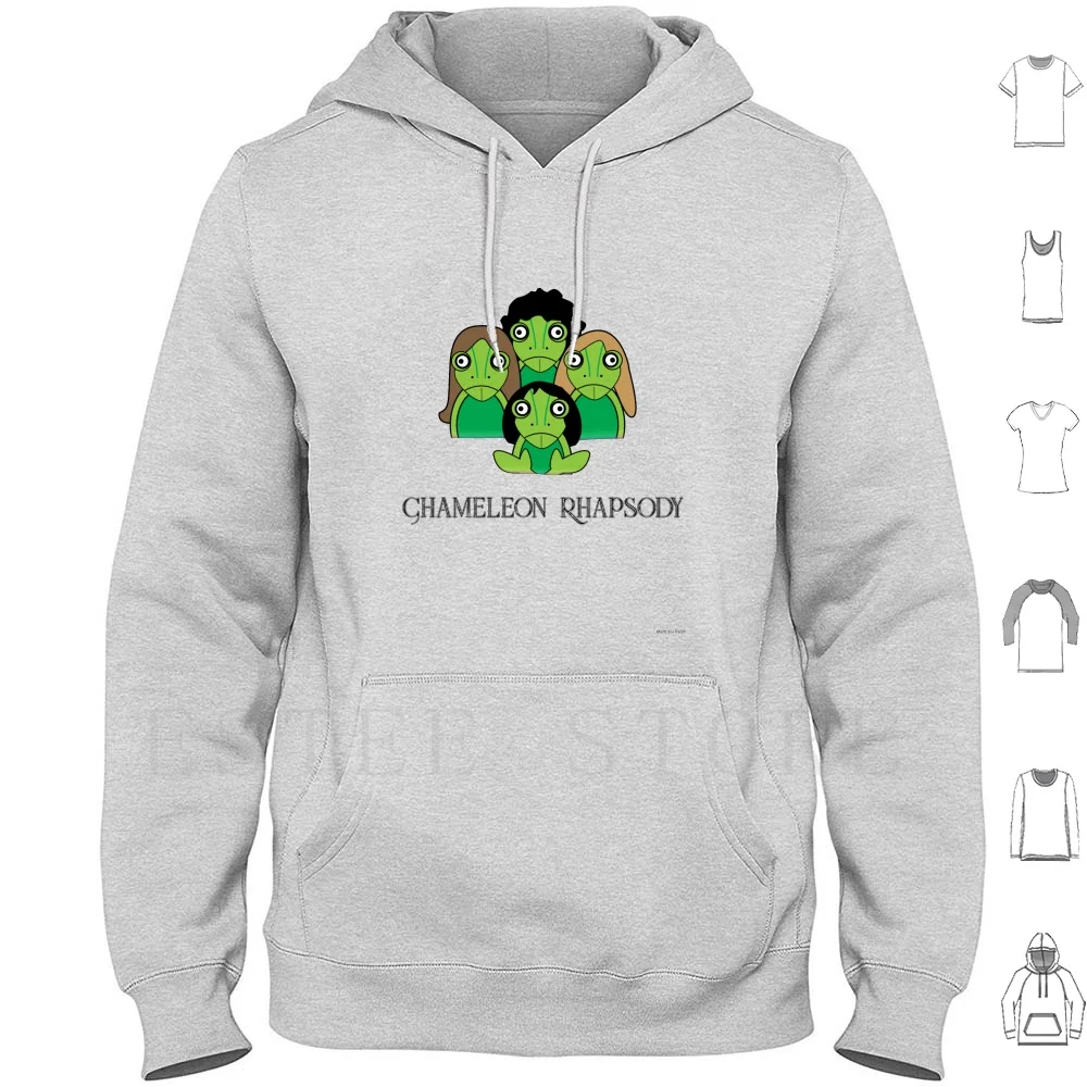 Chameleon Rhapsody Hoodies Long Sleeve Chameleon Rhapsody Bohemian Rhapsody Lizard Animal Funny Comedy Queen Humour