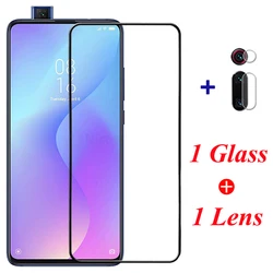 2-in-1 Tempered Glass For Xiaomi Mi 9T 9 SE Lite K20 Pro Screen Protector Lens Film For Redmi Note 10 9 8 Pro 8T Redmi 8 7 6 6a