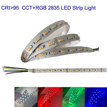 Hohe CRI 95 RGB + CCT 24 V RGBW RGBWW Weiß Warmweiß LED-Streifen Licht für Schlafzimmer, Heimdekoration, Küchenbar