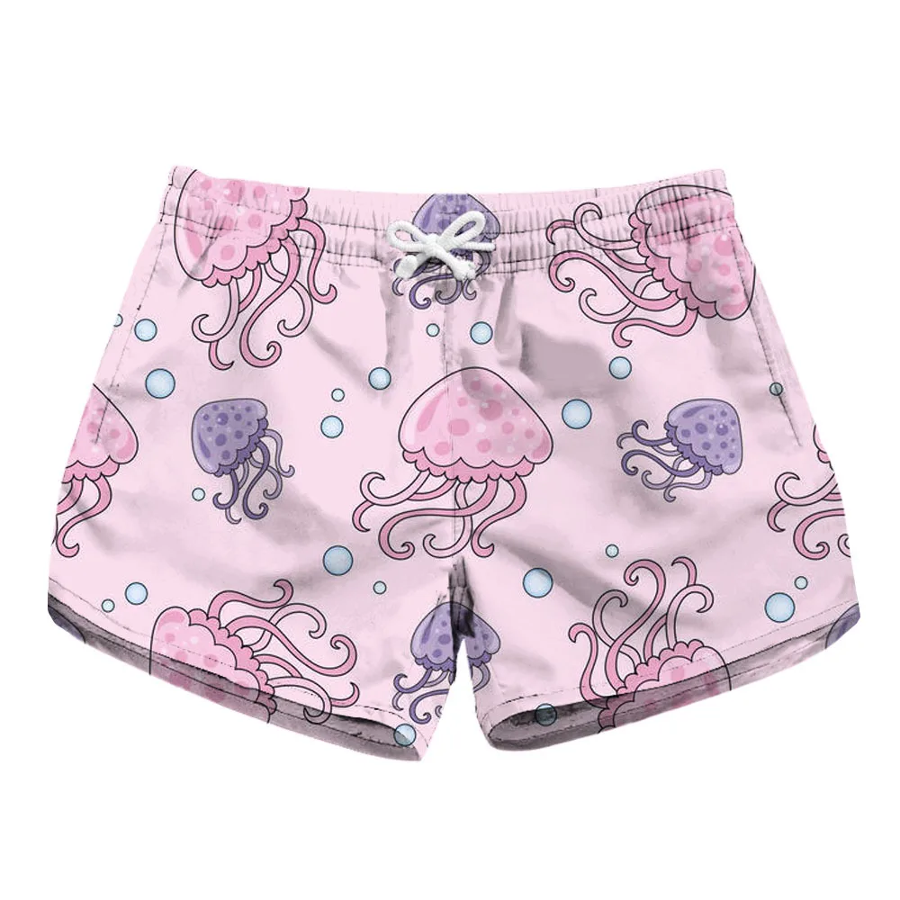 Pantalones cortos de playa para mujer, Mini Pantalones deportivos de agua, estampado 3D, secado rápido, Surf, natación, bañadores de tabla de Surf