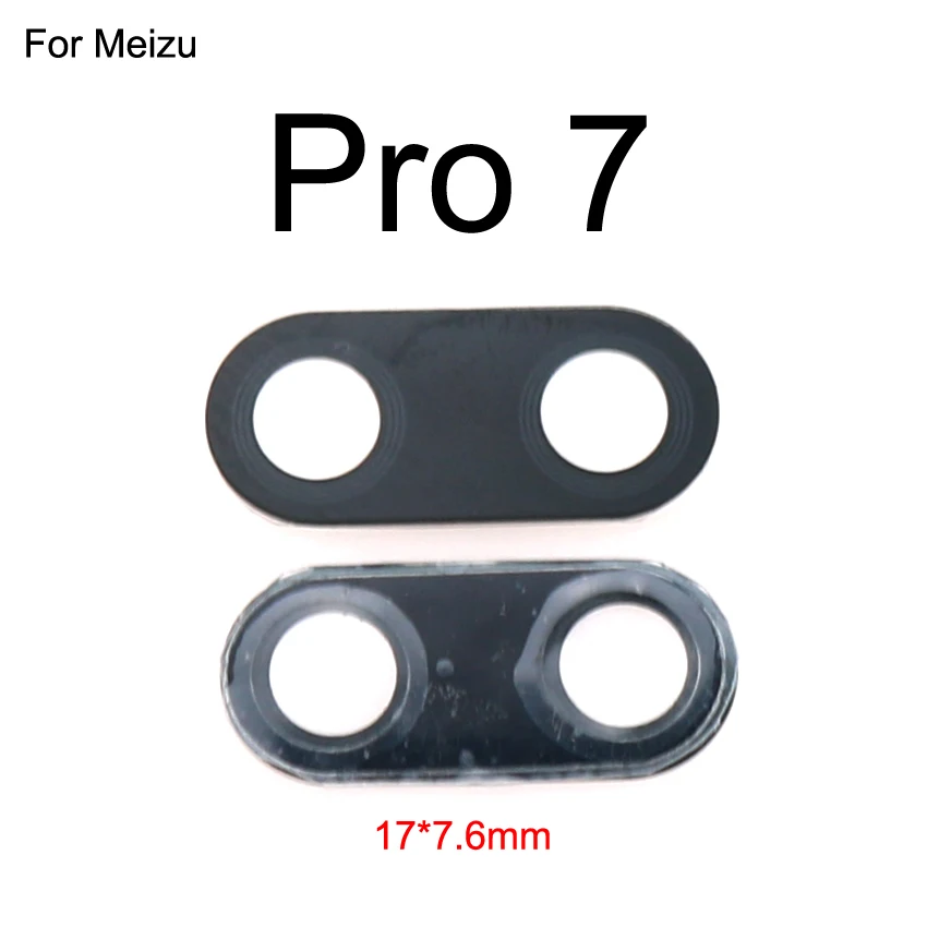 YuXi-lente de cristal de cámara trasera, cubierta de lente con pegamento para Meizu MX3, MX4, MX5, MX6 Pro, 5, 6, 7 Plus, U10, U20, M15, 15 Lite, pieza de reparación