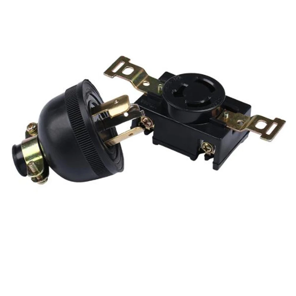 Black 30A American Female Male Wiring Locked Connector US industry Generator Control Panel Nema Power Plug Receptacle Socket
