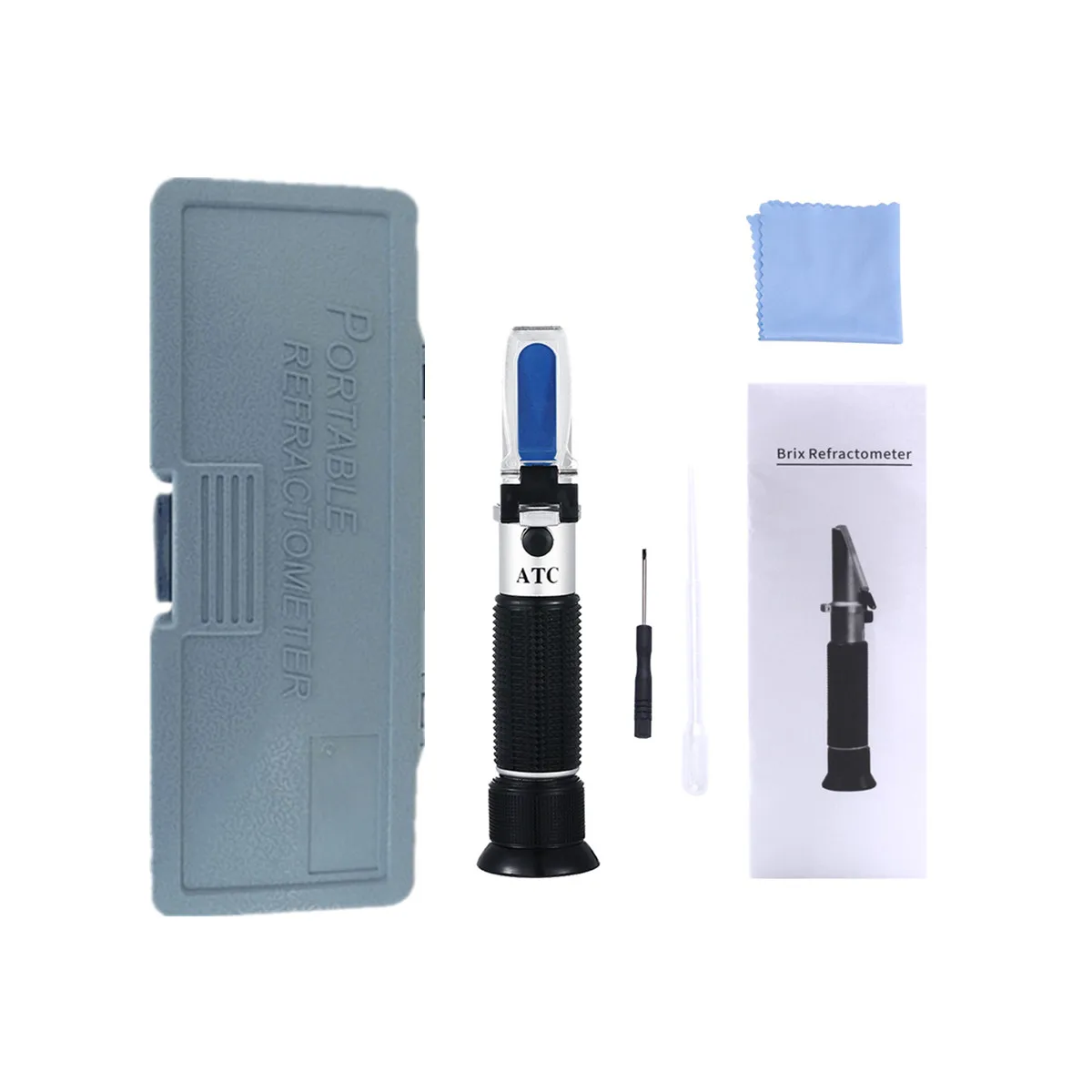 Refractometer 0-32% Brix Beer Brewing Wort SG 1.000-1.120 Specific Gravity Meter Liquor Alcohol Concentration Fruit Wine Suger