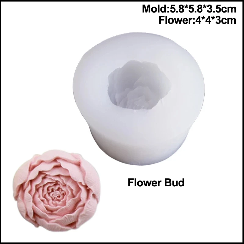 New Flower/Rose Candle Wax Silicon 3D Soap Mold Cake Decoration Manual Handmade Resin Clay Plaster Gumpaste Moulds