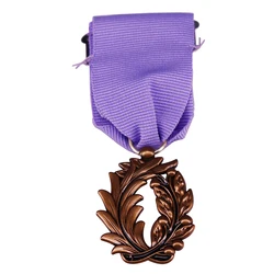 France Palm Leaf Purple Knight Medal Highest Honor Medal For Cultural Education Brooch Pin