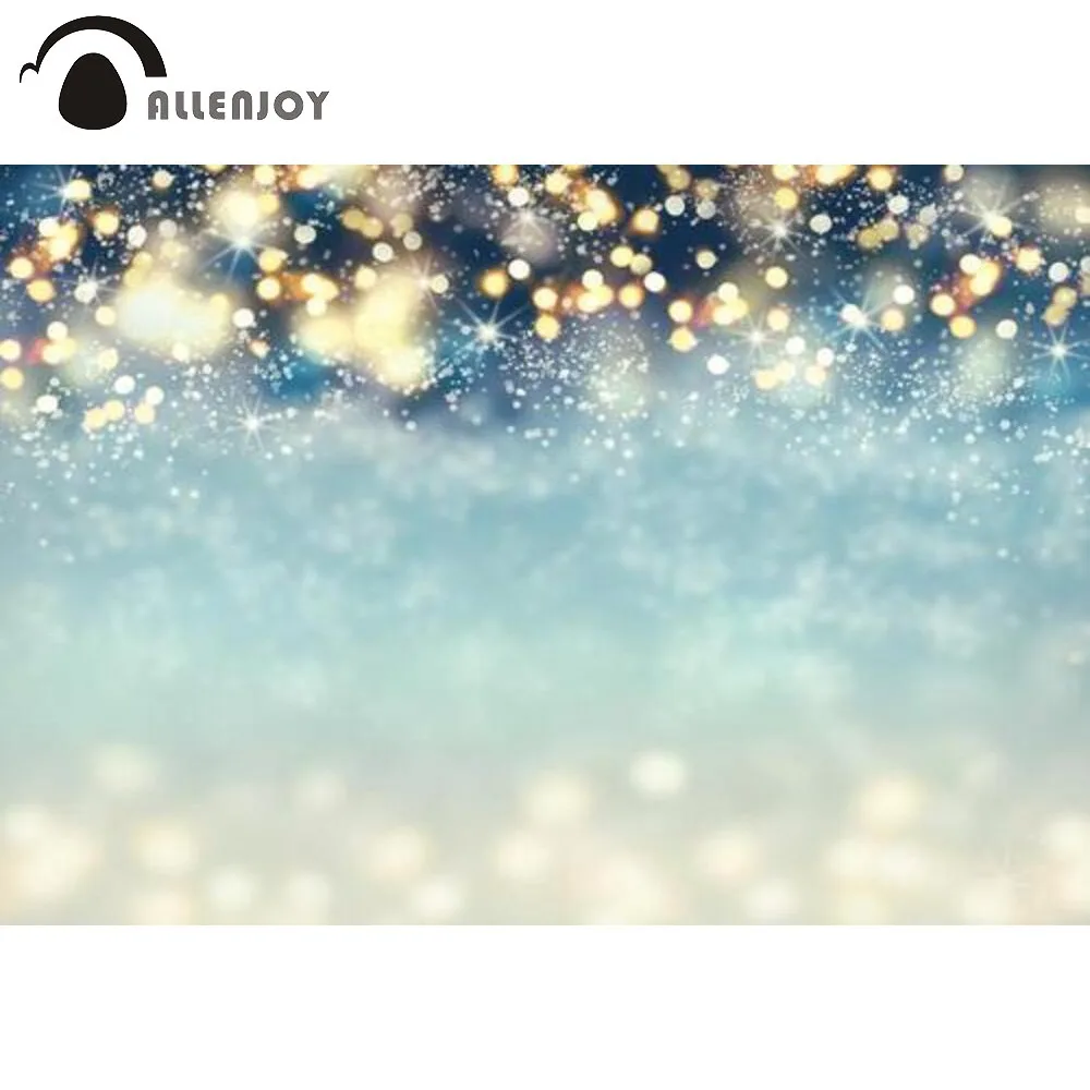 

Allenjoy Christmas Bokeh Backdrop Mint Green Snowflakes Glitter Photography Background Banner Photo Studio Photo Booth Props