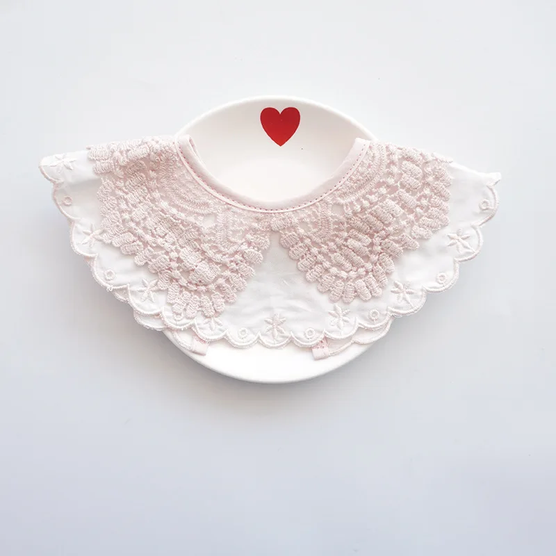 Baby Bibs Cotton Toddler Fake Collar Newborn 360 Circular Feeding Burp Cloths Boy Lace Saliva Towel Girl Drooling Breastplate