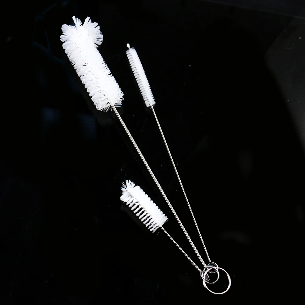 3PCS/set Nylon Tube Brush Multi-Function Cleaning Tool Drink Straw Brush Cleaner Bottle Fish Tank Pipe Clean Brushes Long Handle